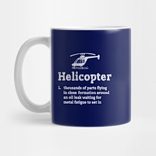 Funny Helicopter Pilot Definition Distressed Gift Idea Mug